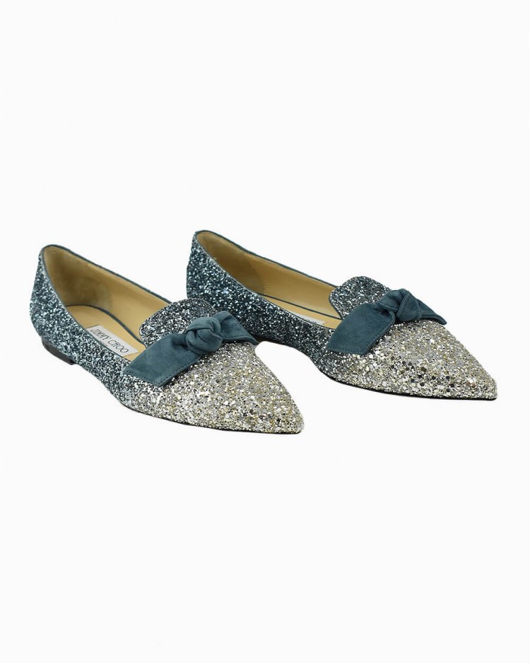 Sapatilha Jimmy Choo Silver Original Brilho Feminino